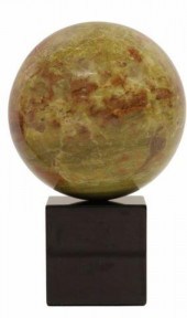 GEOLOGICAL GREEN MARBLE SPHERE
