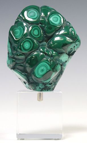 GEOLOGICAL MALACHITE SPECIMEN ON