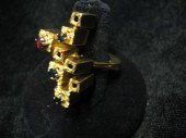 Geometric 18 karat yellow gold