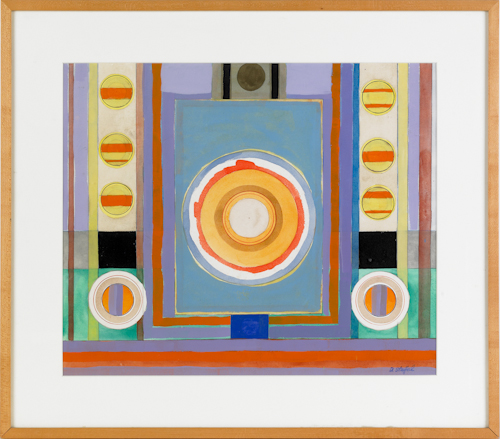 Geometric abstract watercolor
