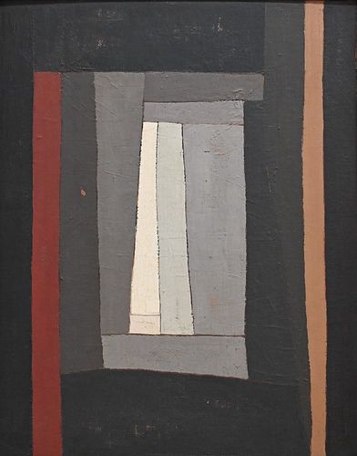GEOMETRIC ABSTRACTION, OIL ON