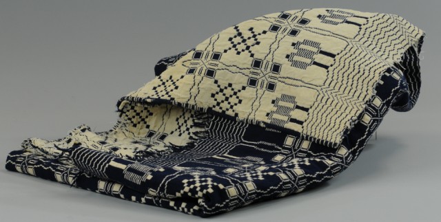GEOMETRIC COVERLET Blue colors