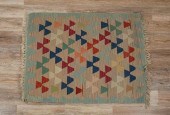 GEOMETRIC FLATWEAVE TEXTILE RU