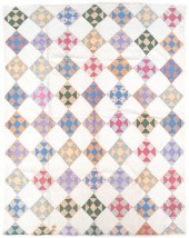 Geometric hand stitched pieced