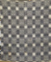 GEOMETRIC JACQUARD WEAVE BLUE