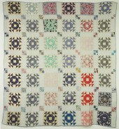 GEOMETRIC PATCHWORK QUILT IN A