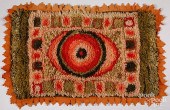 GEOMETRIC SHIRRED RUG, EARLY 2