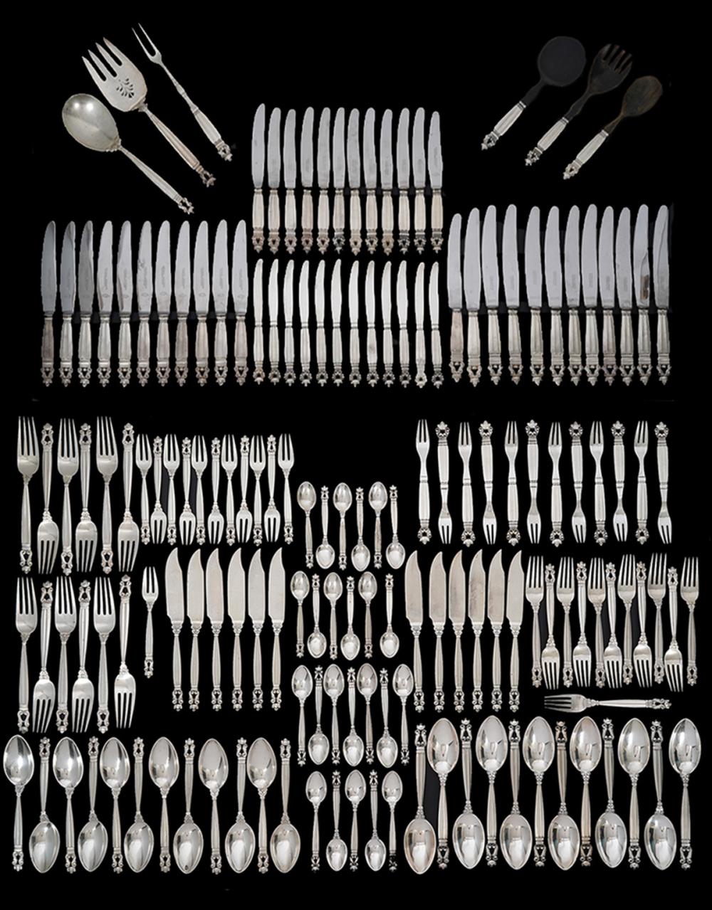 GEORG JENSEN 185 PCS. FLATWARE