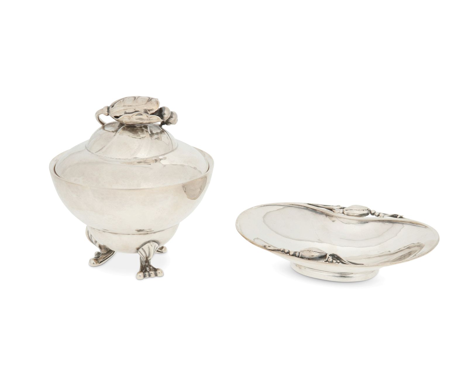 GEORG JENSEN (1866-1935), TWO