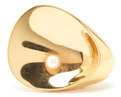 GEORG JENSEN 18K GOLD & PEARL