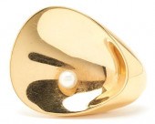 GEORG JENSEN 18K GOLD & PEARL