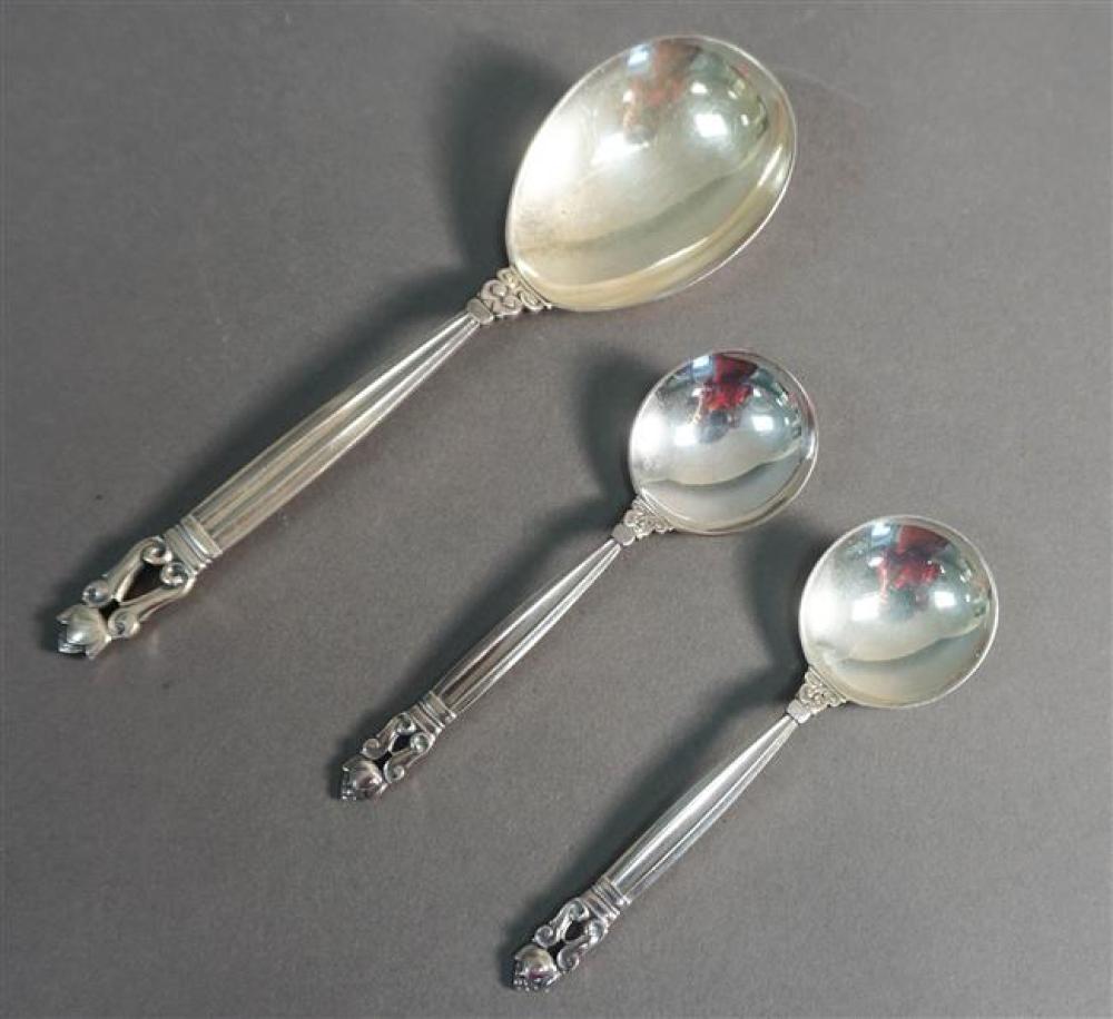 GEORG JENSEN ACORN PATTERN STERLING