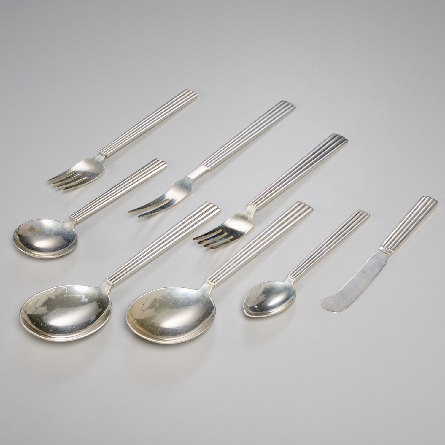 GEORG JENSEN, 'BERNADOTTE' FLATWARE