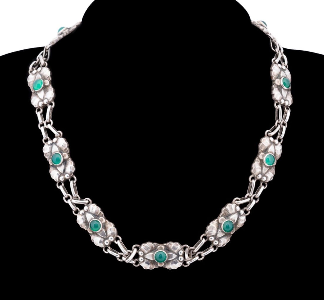 GEORG JENSEN CHRYSOPRASE 830 SILVER
