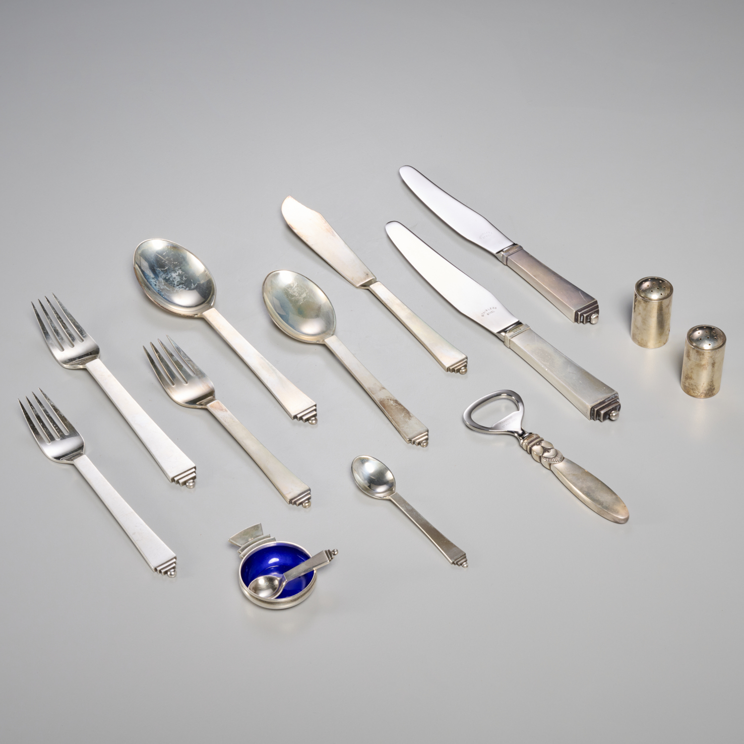 GEORG JENSEN, 'PYRAMID' SILVER