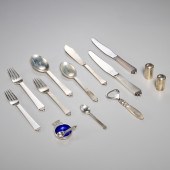 GEORG JENSEN, 'PYRAMID' SILVER