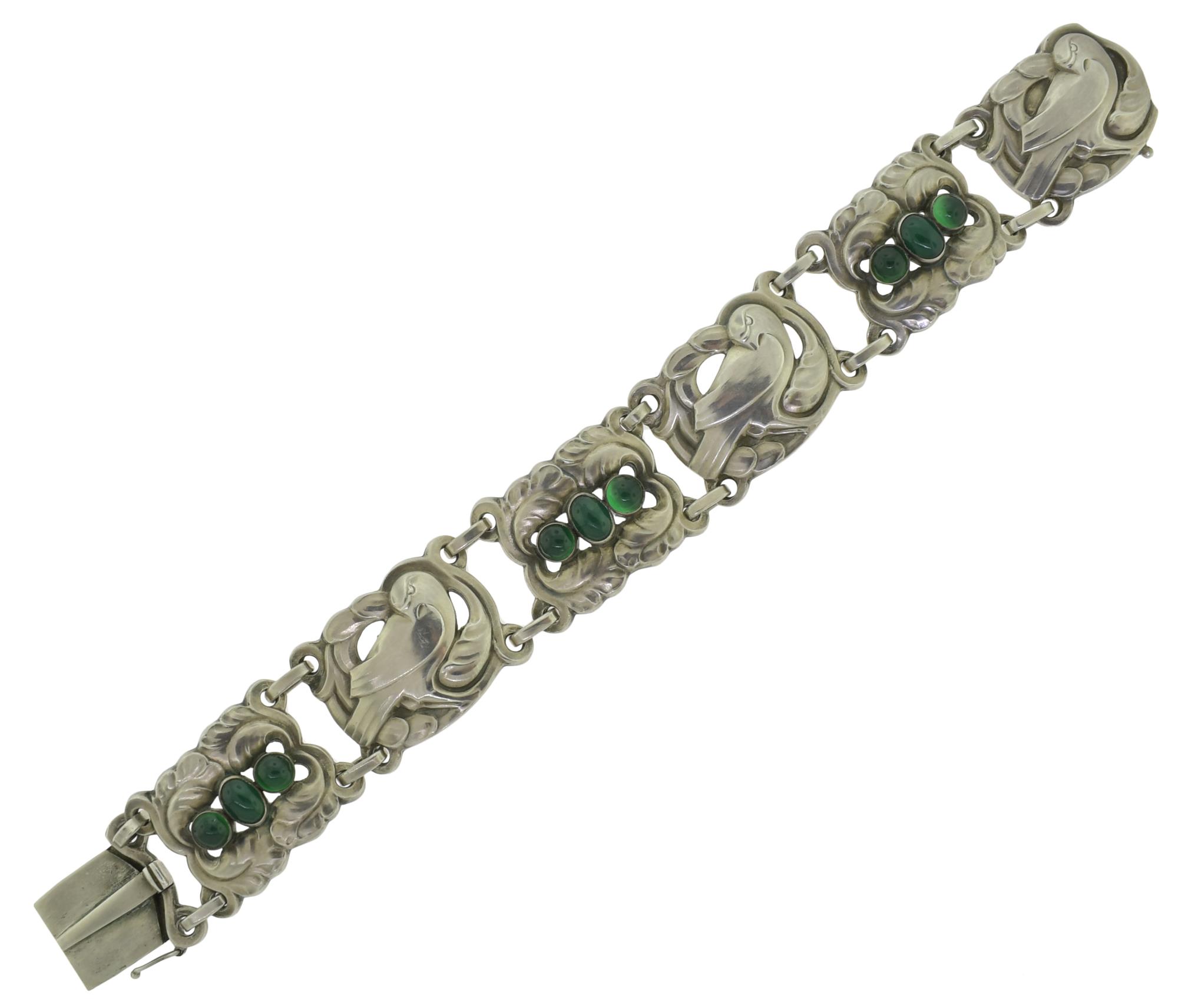 GEORG JENSEN SILVER CHRYSOPRASE