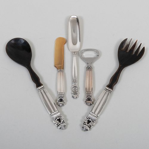 GEORG JENSEN SILVER CONDIMENT SET