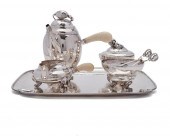 GEORG JENSEN SILVER FOUR PIECE