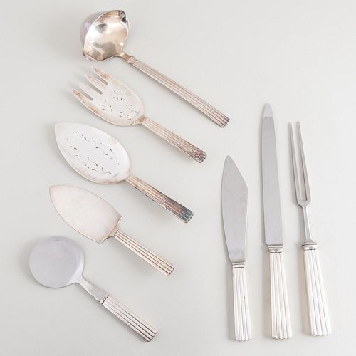 GEORG JENSEN SILVER PART FLATWARE