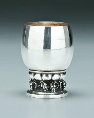 Georg Jensen sterling beaker, round