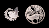 GEORG JENSEN STERLING PINS, NO