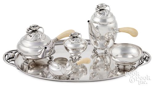 GEORG JENSEN STERLING SILVER TEA