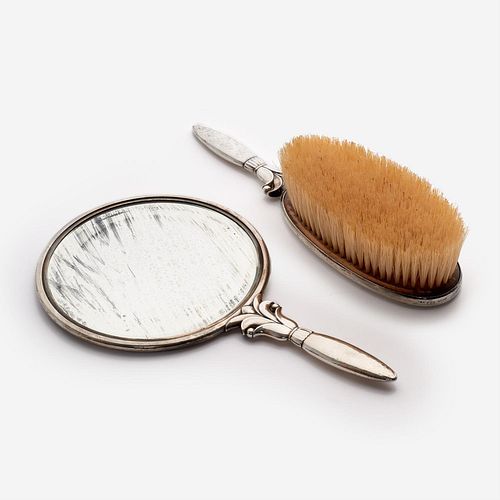 GEORG JENSEN STERLING VANITY SET,