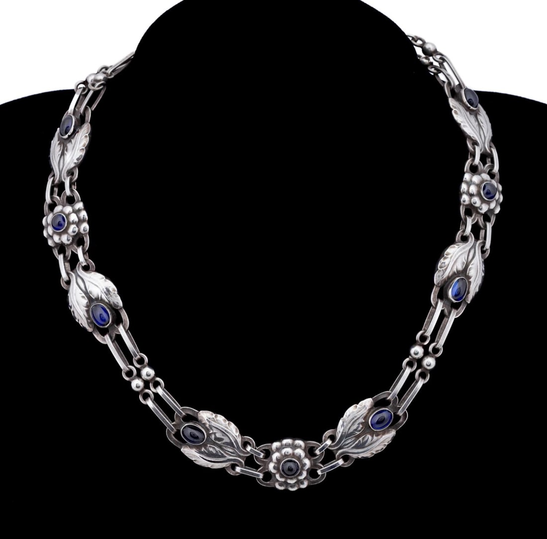 GEORG JENSEN SYN. SAPPHIRE STERLING