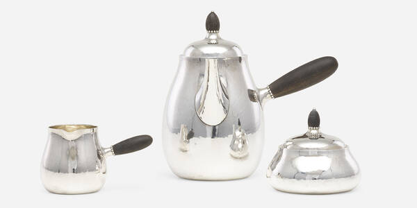 Georg Jensen. three-piece coffee