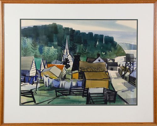 GEORGE BOOTH POST WATERCOLOR ON