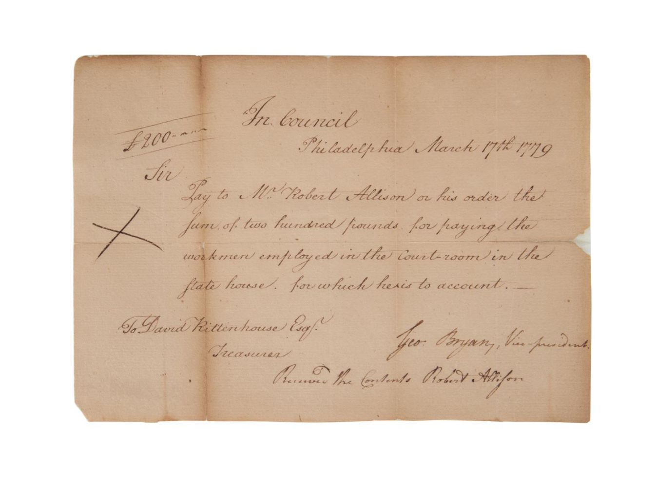 GEORGE BRYANT SIGNED PAYMENT