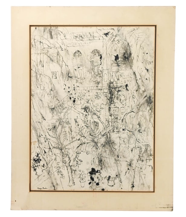 GEORGE BUEHR SIGNED INK DRAWING