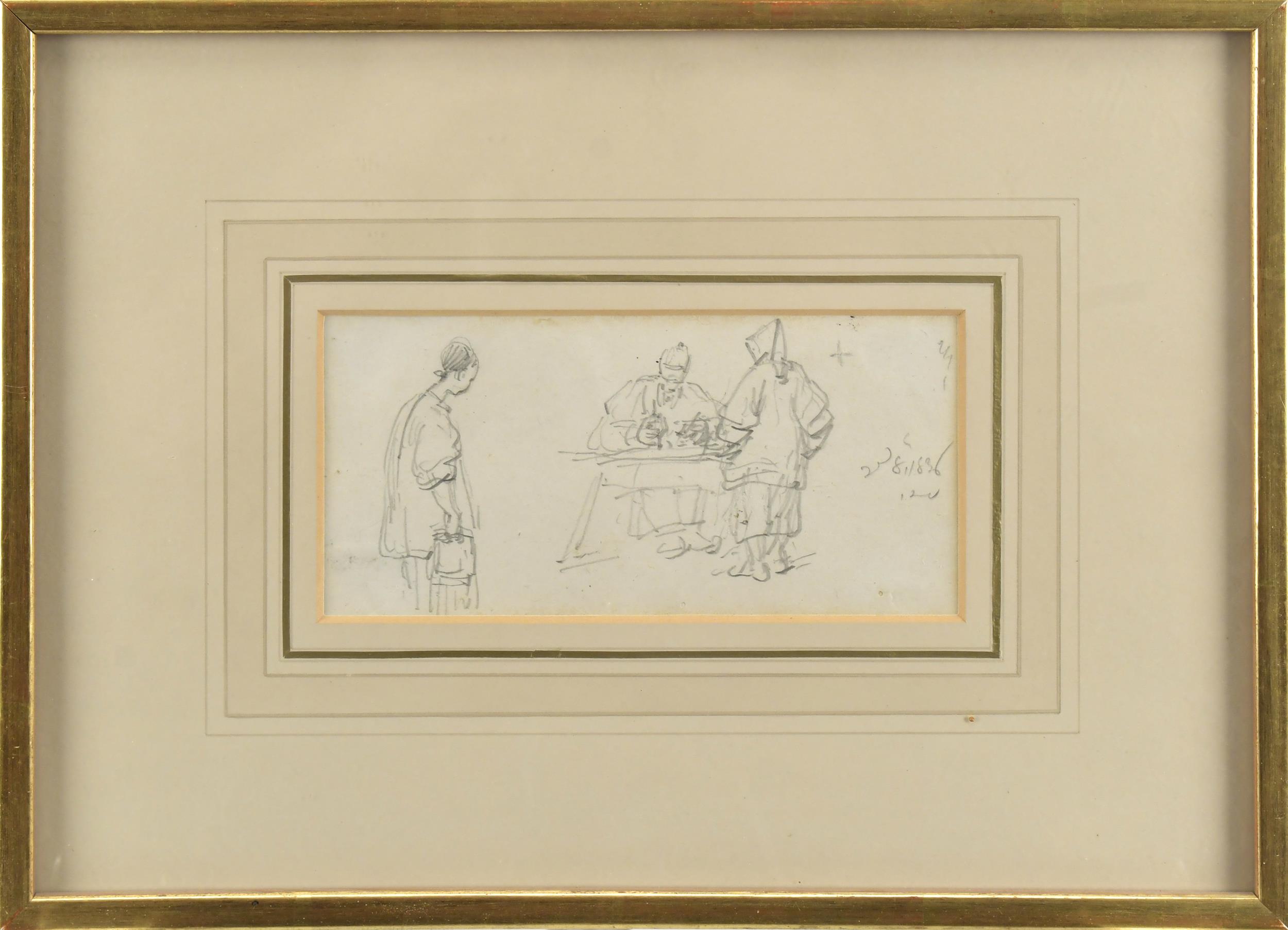 GEORGE CHINNERY GRAPHITE SKETCH,