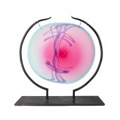 GEORGE CIROCCO ART GLASS ROUND