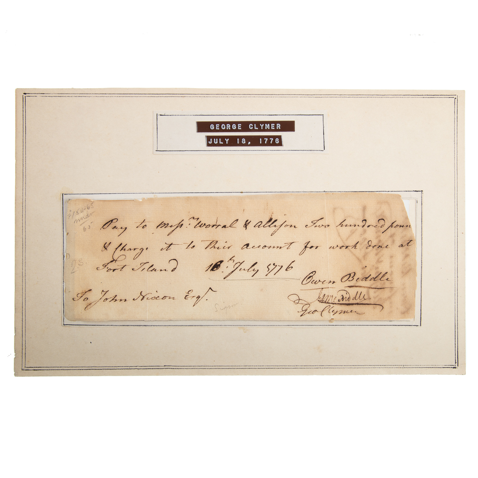 GEORGE CLYMER, PA SIGNER, ET AL.,