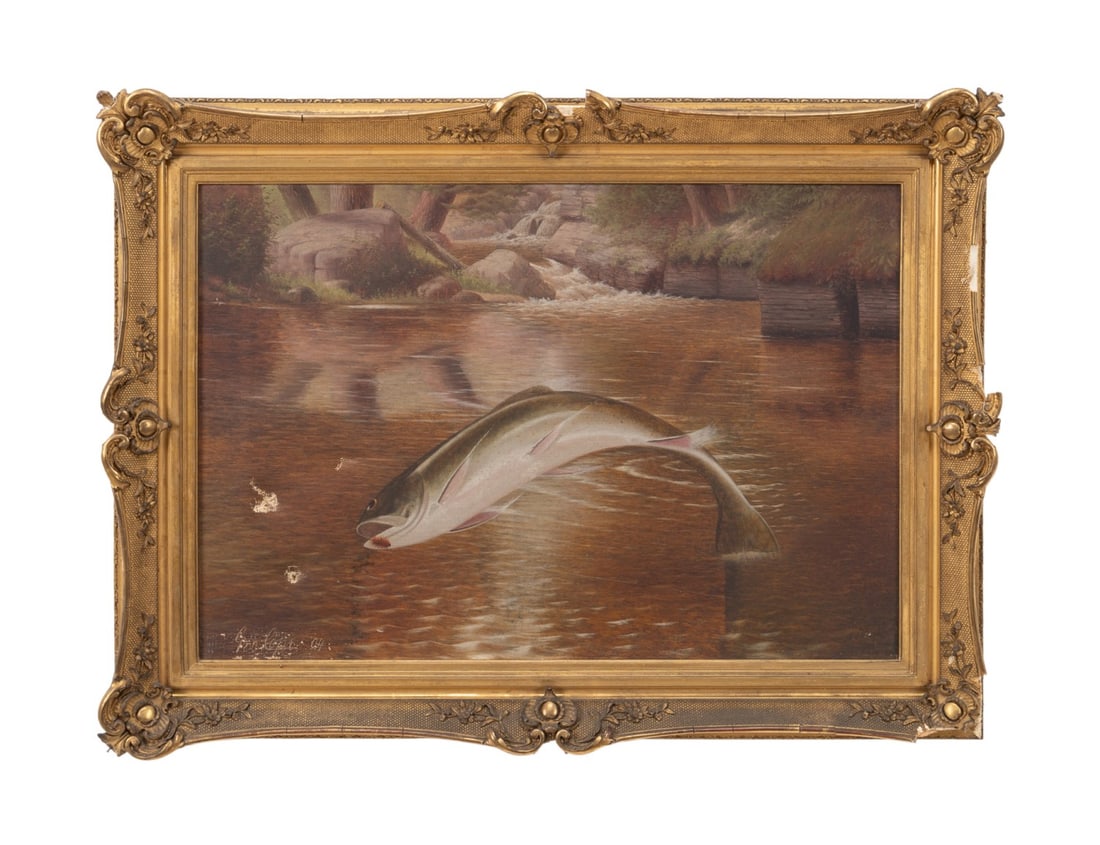 GEORGE COPE, LEAPING TROUT, OIL