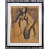 GEORGE D'AMATO Signed. Charcoa
