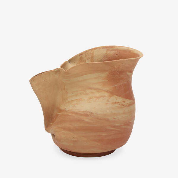 George E. Ohr. bisque pitcher.