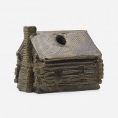 George E. Ohr. Log cabin inkwe