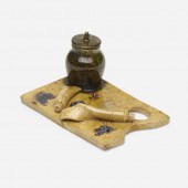 George E. Ohr. Novelty inkwell
