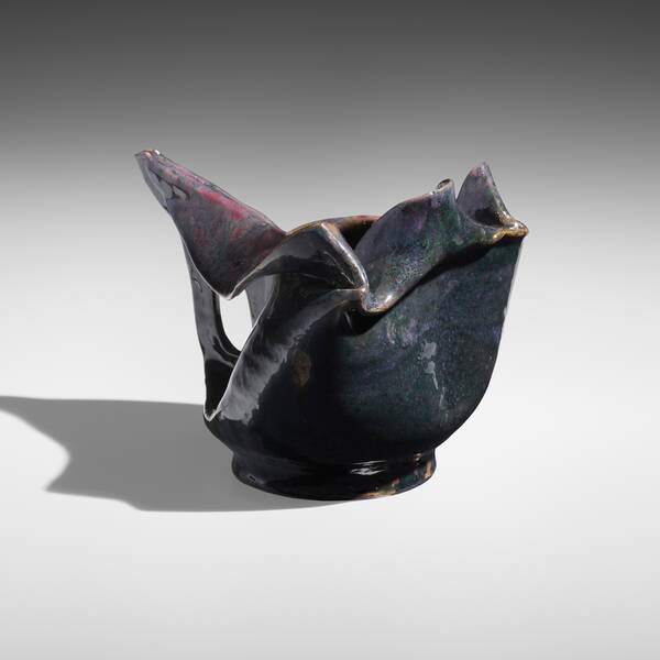 George E. Ohr. Pitcher.
