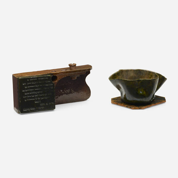George E. Ohr. Rare novelty inkwell