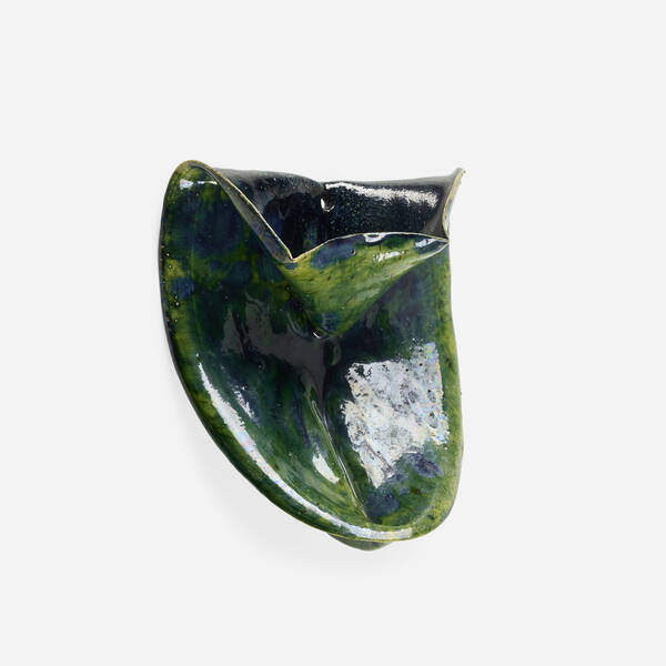 George E. Ohr. Rare wall pocket.
