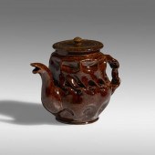 George E. Ohr. Teapot. 1895-96