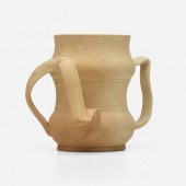 George E. Ohr. Three-handled t