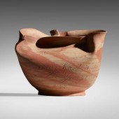George E. Ohr. vase. 1906, scr