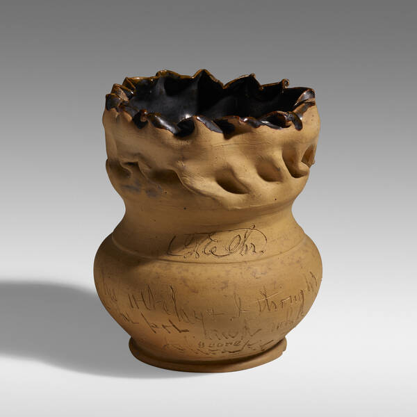George E. Ohr. Vase. c. 1903,