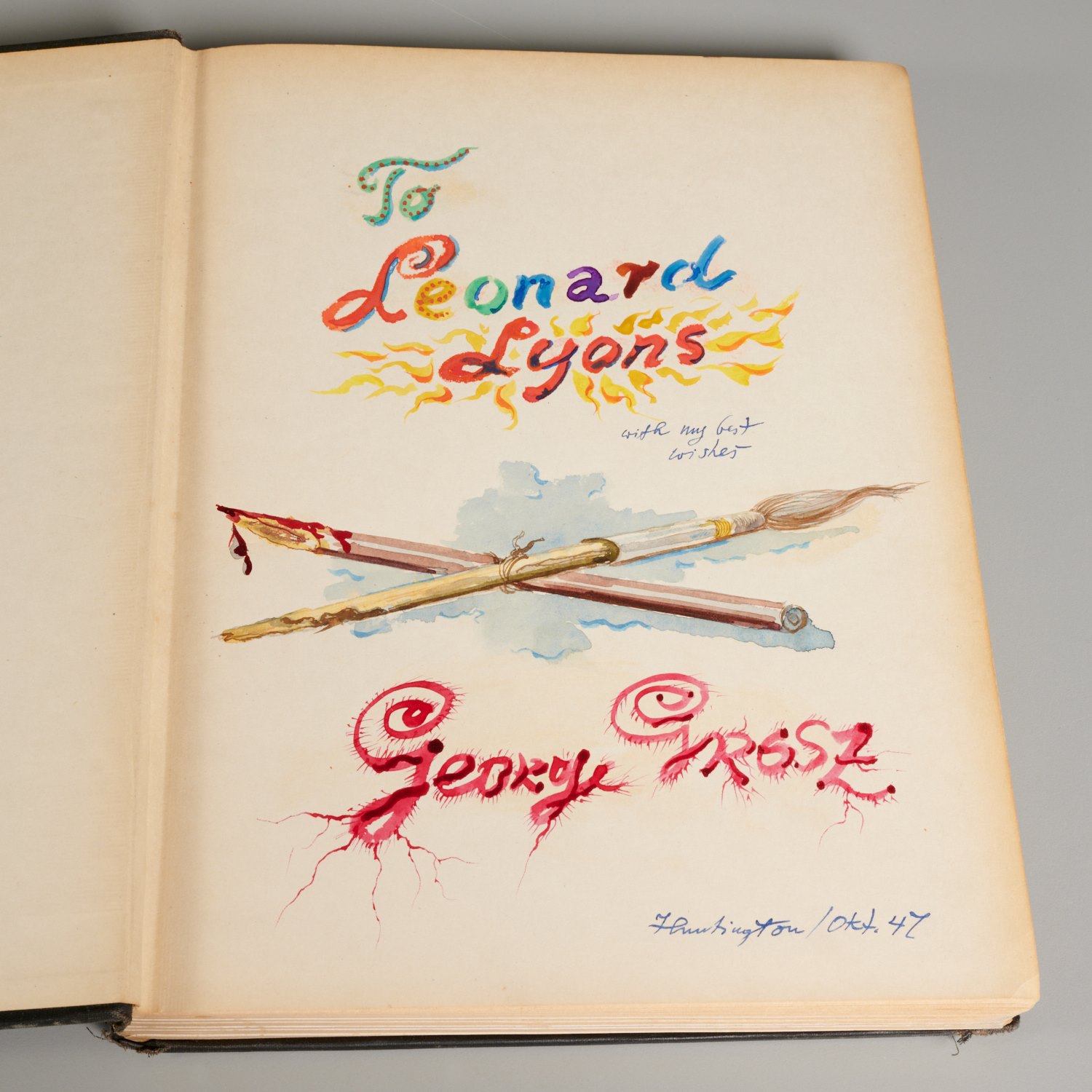 GEORGE GROSZ, AUTOBIOGRAPHY, SIGNED