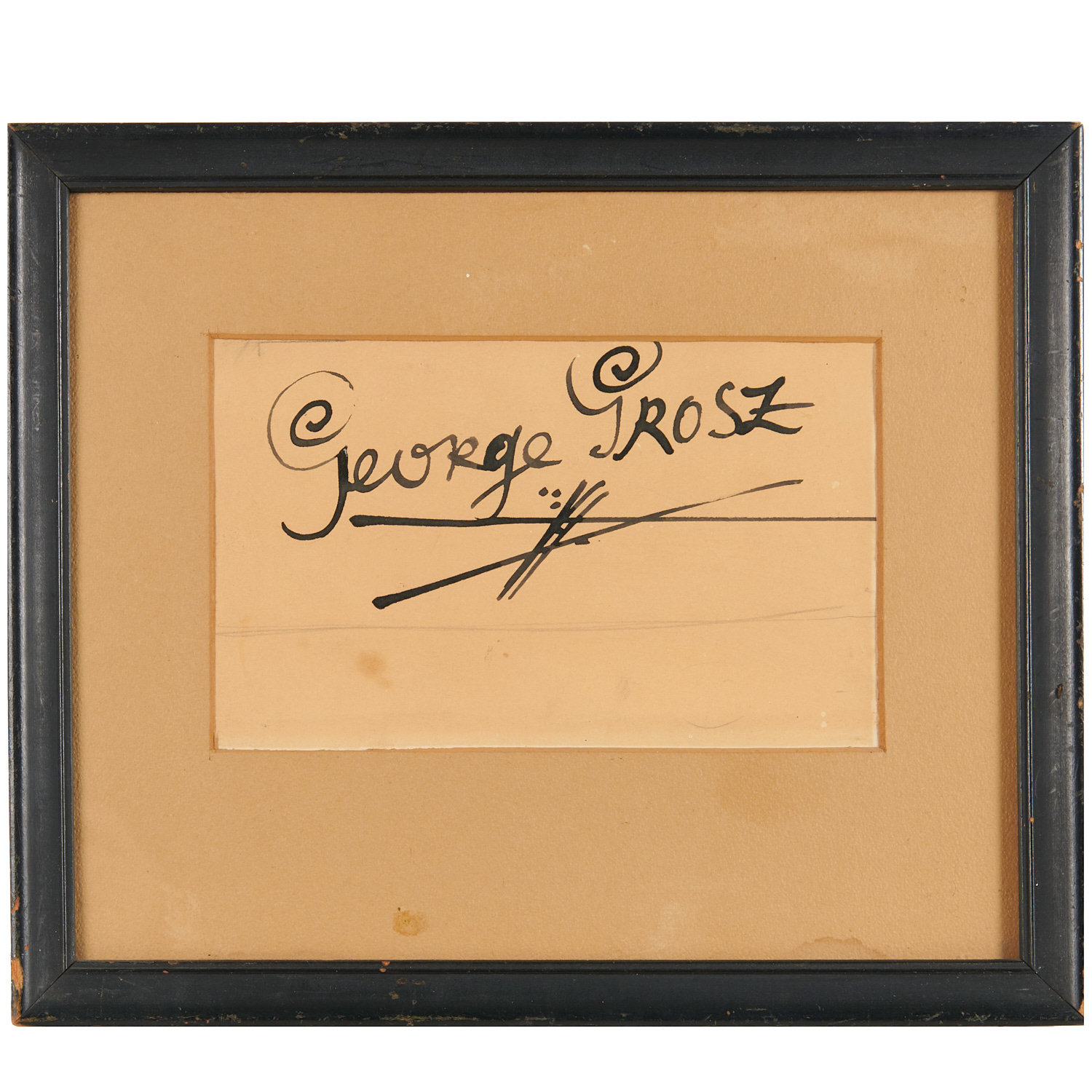 GEORGE GROSZ, ELABORATE SIGNATURE